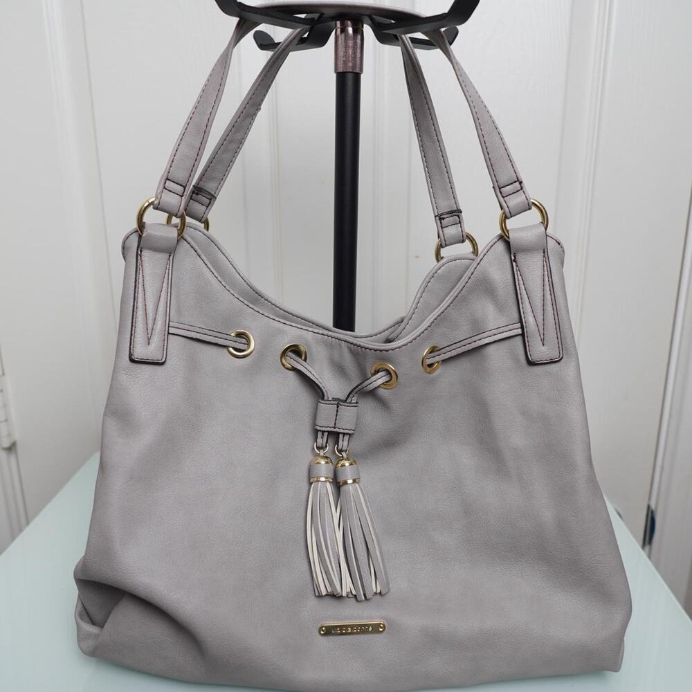 Liz Claiborne Gray Tassel Hobo Bag